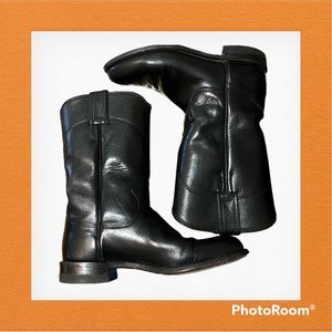 Justin vintage black boots size 5B